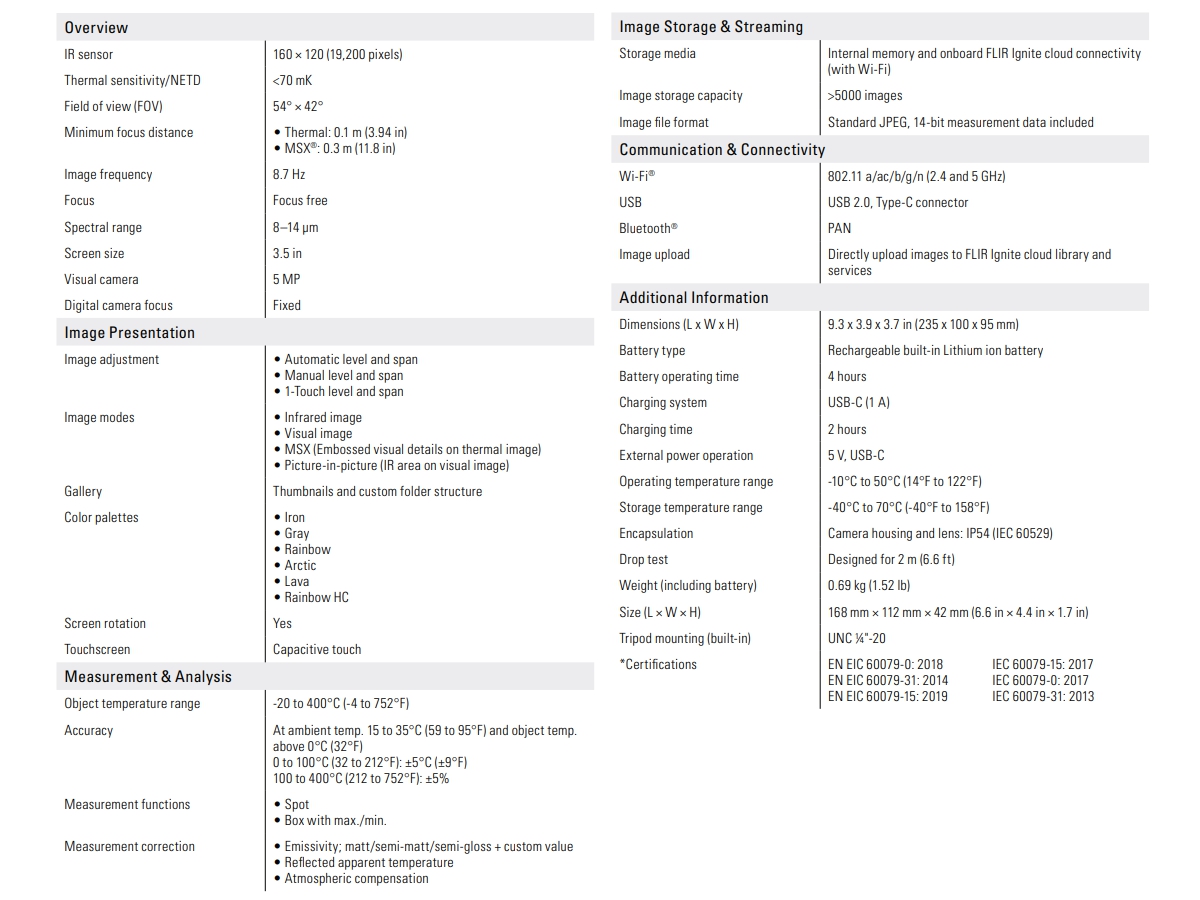 FLIR Cx5 datasheet